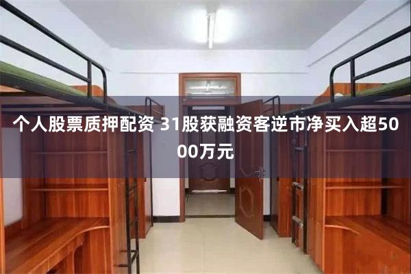 个人股票质押配资 31股获融资客逆市净买入超5000万元