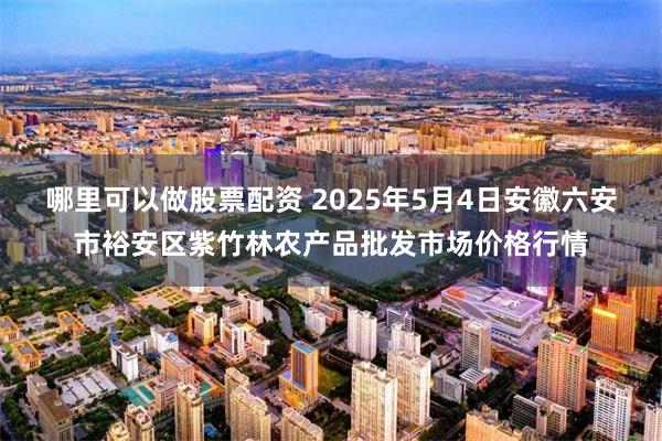 哪里可以做股票配资 2025年5月4日安徽六安市裕安区紫竹林农产品批发市场价格行情