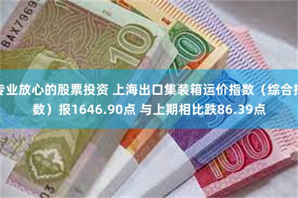 专业放心的股票投资 上海出口集装箱运价指数（综合指数）报1646.90点 与上期相比跌86.39点