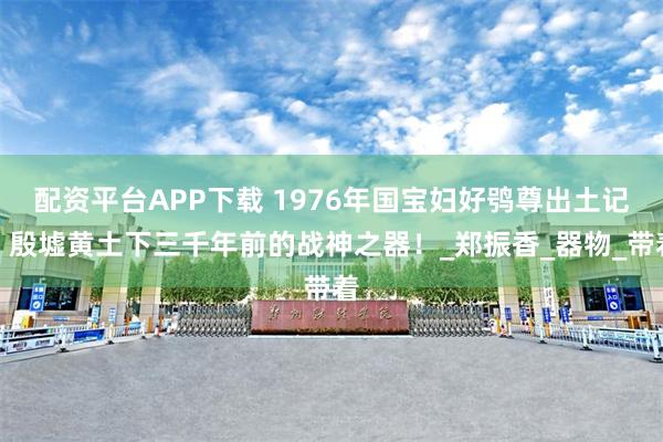 配资平台APP下载 1976年国宝妇好鸮尊出土记：殷墟黄土下三千年前的战神之器！_郑振香_器物_带着
